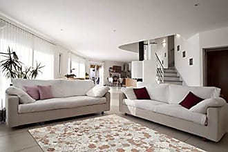 Teppich Flachflor Arabesque Scandic Design Modern Elfenbein Türkis 120x170cm 