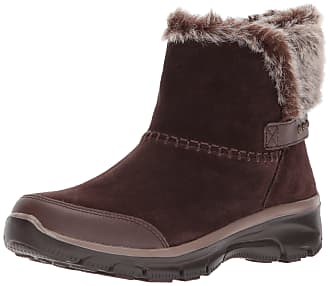 Skechers Womens Easy Going-Quantum Ankle Bootie,Chocolate,6.5 M US