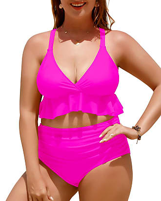  Yonique Womens Plus Size Bikini High Waisted Swimsuits