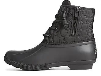 Sperry duck sale boots black quilted