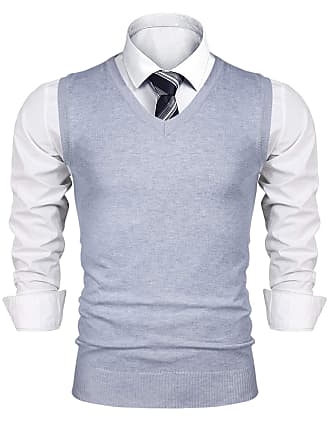 iClosam Men’s Slim Fit Knitted Long Sleeve V-Neck Sweaters Pullover 