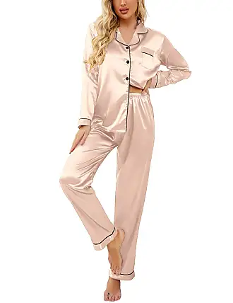 Ekouaer Satin Pajama for Women Short Sleeve Silk Pajama Set Soft Two Piece  Pj Sets Silky Loungewear Nightwear, S-XXL : : Clothing, Shoes 