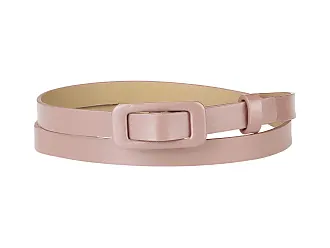 Allegra K Women's Thin Nonporous Waist Belt Rectangle Buckle Plus Size Belts