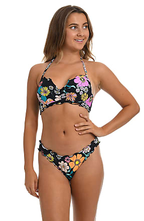 Hobie Womens High Neck Keyhole Hipster Bikini Swimsuit Top