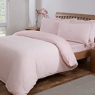Sleepdown Parure de lit Unie en Flanelle avec Housse de Couette et taies d'oreiller pour lit King Size 220 x 230 cm Rose 