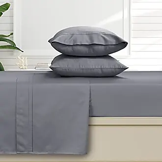 Bed Sheets Breathable Elastic Secure Corner Straps 1800 Supreme Queen Gray