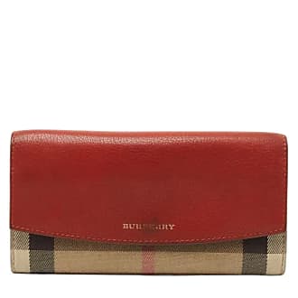 Burberry Pink/Beige Haymarket Check Coated Canvas and Leather Izzy Card  Holder Burberry