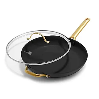 Reserve Ceramic Nonstick 12 Frypan with Helper Handle and Lid, Sunri