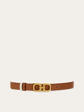 Salvatore Ferragamo Belt with Gold Gancini Buckle in Jasmine 100