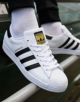 adidas Spitze Superstar Schuh in Weiß Damen Herren Schuhe Herren Sneaker Niedrig Geschnittene Sneaker 