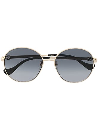 Women's Metal Round Sunglasses - Universal Thread™ Black/Gold