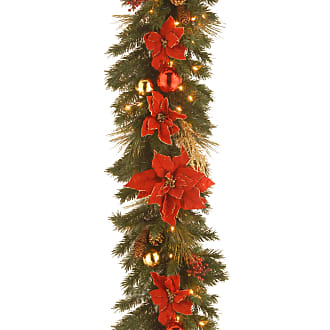 national tree company 9' battery-operated pre-lit colonial garland