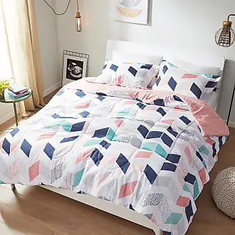 Comfort Spaces 3-Piece Full/Queen Reversible Comforter Sets Microfiber Down  Alternative Bedding Set Lavender/Gray 