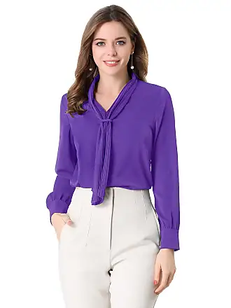Kate Kasin Women Button Down Wear to Work Blouse Long Sleeve
