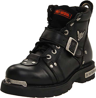 Black leather biker boots 24S Men Shoes Boots Biker Boots 
