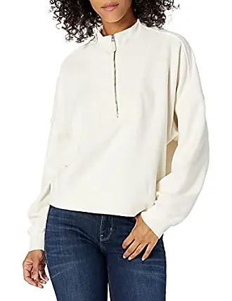 velvet half-zip sweatshirt