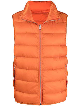 orange button up vest