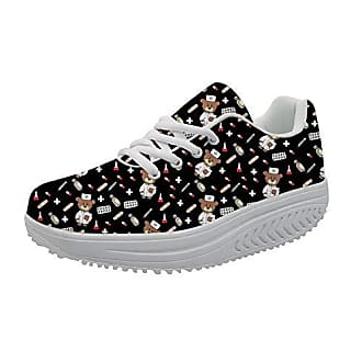 Femme Plates à Lacets Runner Baskets Chaussures Stretch Band Gym Taille 