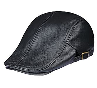 Béret en cuir véritable pour hommes, casquette de chasse, chapeau chaud en  cuir de vache pour hommes