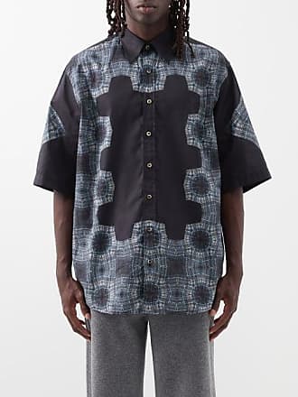 Acne Studios Sandrosa Printed Cotton Short-sleeved Shirt - Mens - Black Multi