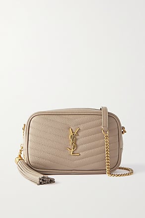 Saint Laurent Uptown Textured-leather Shoulder Bag - Neutrals