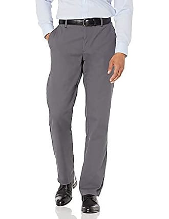 Essentials Pantalon Chino sans Pince Infroissable Coupe Ajustée Homme 
