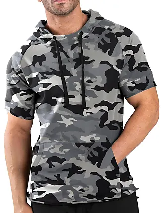 COOFANDY Gym Hoodie for Men Workout Short Sleeve Hoodies Pullover Athletic  Muscle fit Hooded Sweatshirts Army Green : : Clothing, Shoes &  Accessories