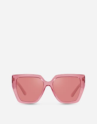 DOLCE&GABBANA DG4438F Fleur Pink - Female Luxury Sunglasses, Pink Dark  Mirror Red Lens
