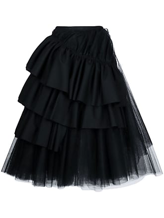 maxi black tulle skirt