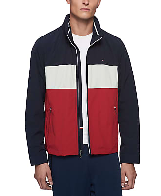 tommy hilfiger men's stand collar lightweight yachting jacket