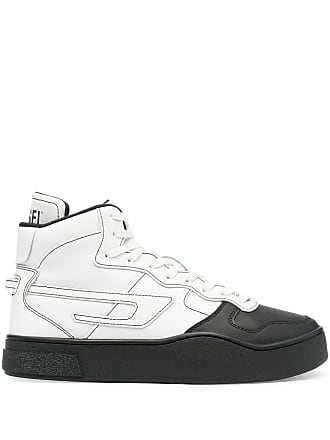 diesel white leather sneakers