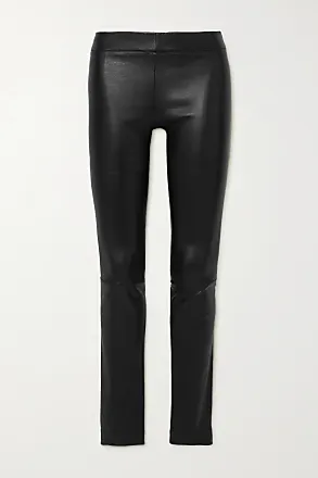 $44 Hue Womens Black Zippered Stretch Brushed Moto Leggings Size M/L