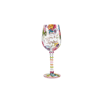 Wine Glass Pretty As A Peacock — Enesco Gift Shop