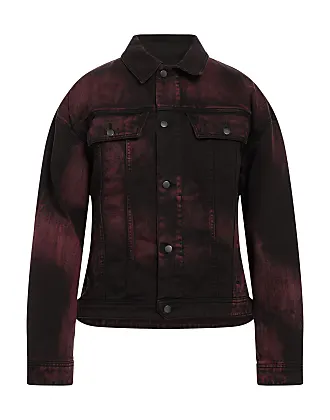 Dark red best sale denim jacket