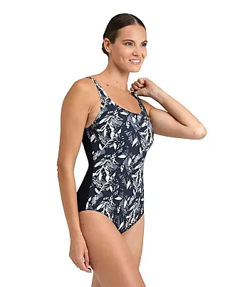 BALEAF Women's Button Down Modest Athletic One Piece Swimsuits Dark Blue XL  