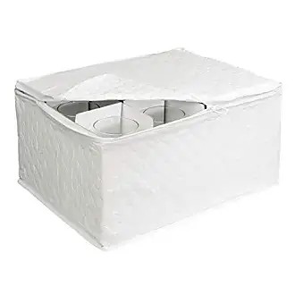 Richards Homewares Stackable Jewelry Storage Organizer Tray, 8-Compartment  without Ring Holder, White