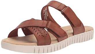 Easy Street womens Patricia Slide Sandal, Tan, 7.5 Wide US