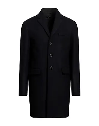 Dsquared2 logo-patch mid-length coat - Neutrals