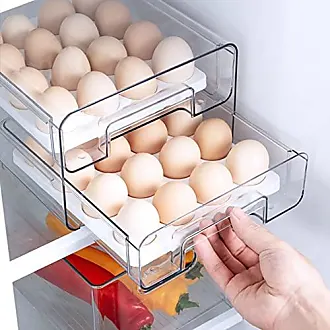 8 Pack Fridge Organizer with Egg Holder, PBA-Free Refrigerator Organizer  Bins with Lids, Stackable Plastic Pantry Organizer Bins for Kitchen,  Countertops, Cabinets, Fridge, Fruits, Vegetable, Cereals 