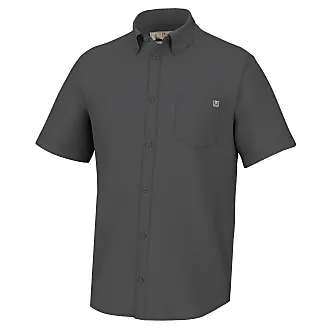 Huk Men's Kona Pattern Short Sleeve Fishing Button Down Shirt