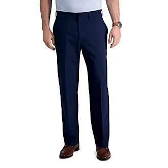 Haggar Men's Big & Tall E-CLO Stria Flat Front Dress Pant Classic