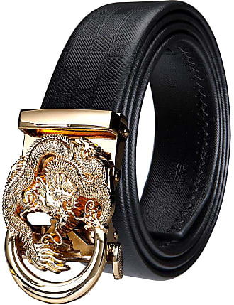 Golden Tiger Buckle & Reversible Leather Belt for Men - 6 Colors