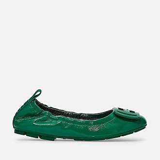 Smaragd-Grüne Ballerina-Dindl Schuhe aus Nappaleder Glattleder Ballerinas Angkor 
