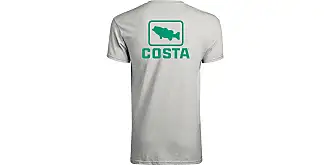 Costa Del Mar mens Emblem Marlin Short Sleeve Crewneck T Shirt, Heather  Grey, Medium US