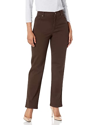 Gloria Vanderbilt Womens Amanda Taper Jeans, Coffee Roast, 14 Petite