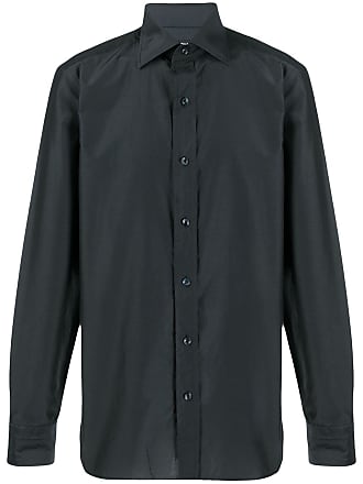 Tom Ford classic collared shirt - men - Cotton/Silk - 39 - Black