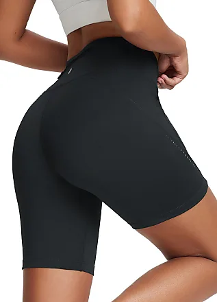BALEAF Women's 4 Running Athletic Shorts with Liner Zipper Pockets for  Workout Gym Sports A-black Medium