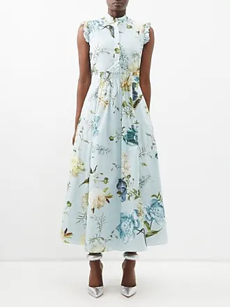ERDEM Soleil belted floral-print cotton midi dress