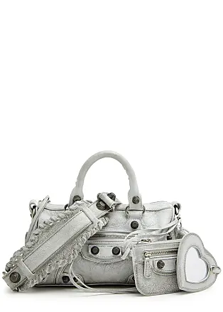 Balenciaga Pattern Print, White Motocross Classic Mini City Bag