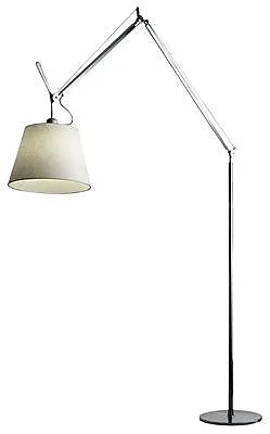 Lampada a stelo Tolomeo Mega metallo tessuto nero H 148 a 327 cm - Artemide